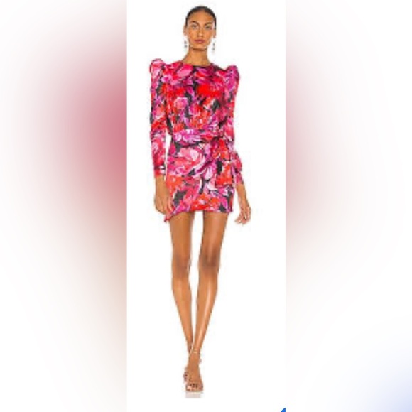 NBD Dresses & Skirts - NBD LEVIGNE MINI Wrap Dress- dark florals!! Size XS